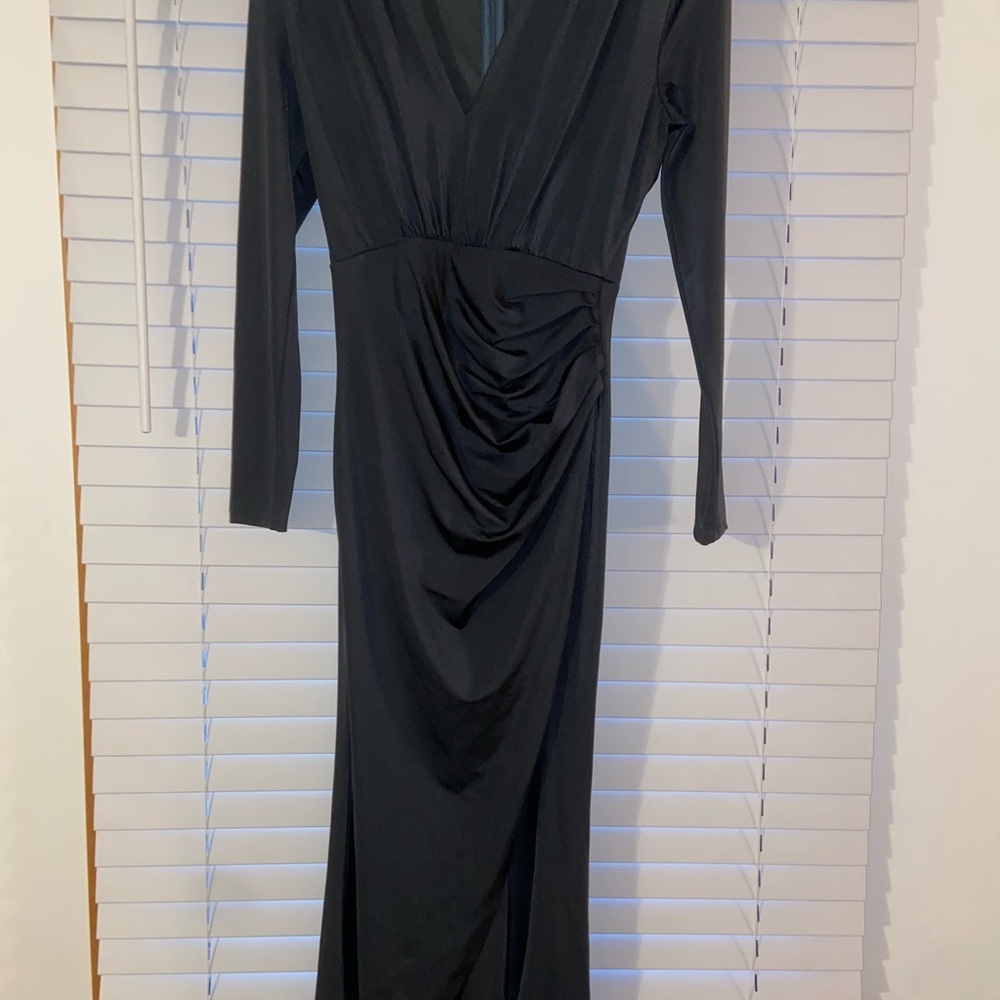 Dress Forum Blue Sheath V-Neck Cocktail Dress Wedding Guest Dress